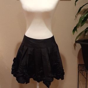 Rue 21 black, ruffled mini skirt.  Size s